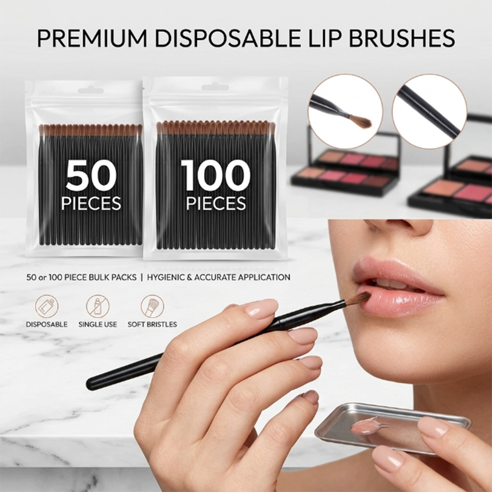 Beauty Makeup Brushes - Juego de pinceles desechables para labios,