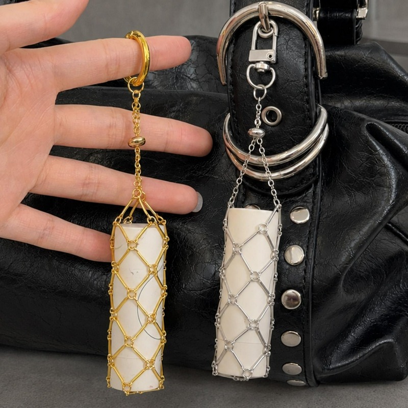 Beauty Makeup Fashion - Bolsa de malla metálica portátil para