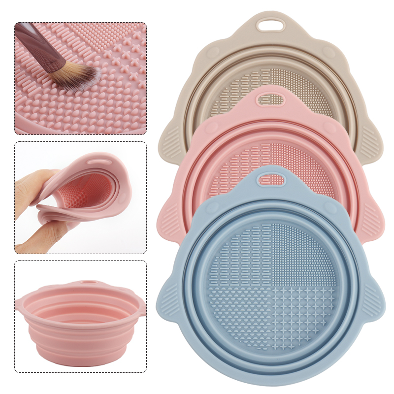 Beauty Makeup Brushes - Tazón de silicona plegable para limpieza