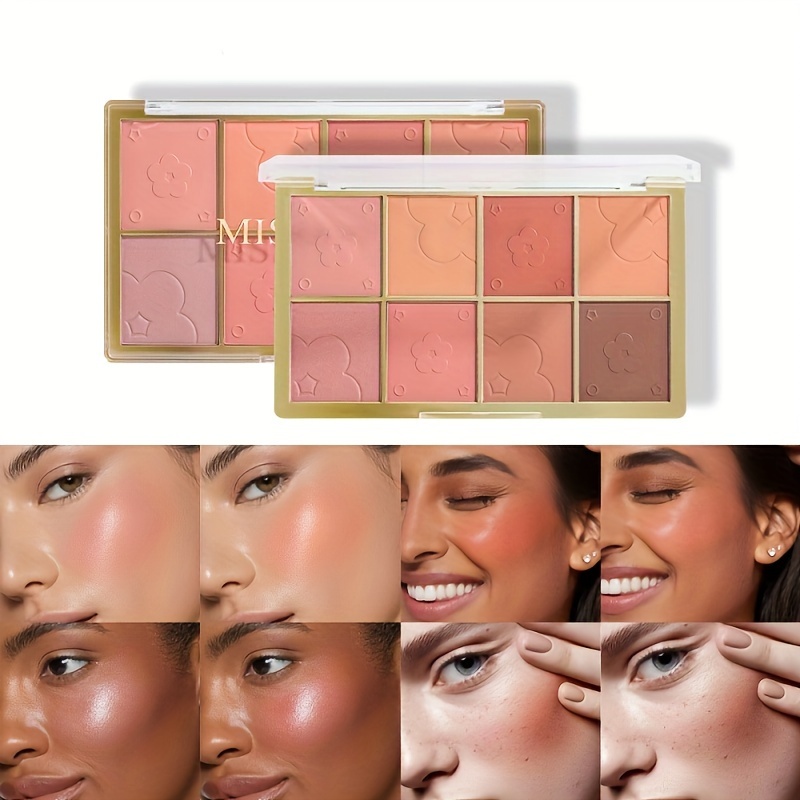 Beauty Flower Makeup - Paleta de rubor mate de 8