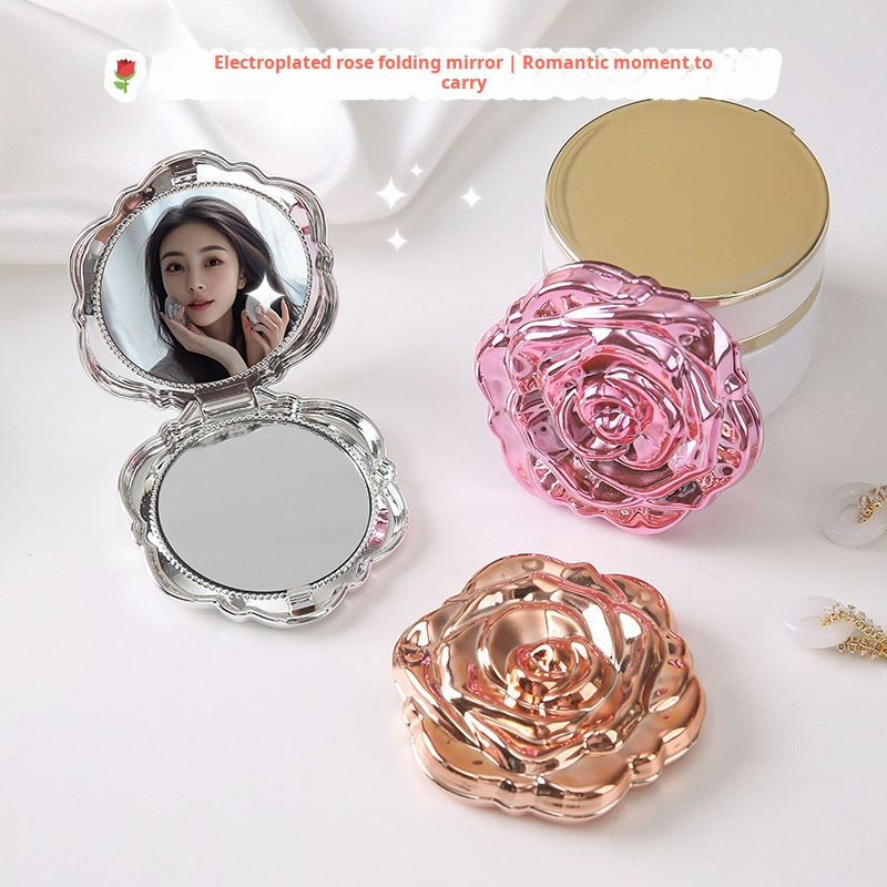 Mini espejo portátil Retro con - Beauty Flower Makeup reseña y precio