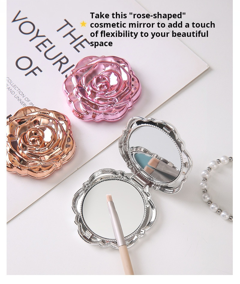 Mini espejo portátil Retro con - Beauty Flower Makeup reseña y precio