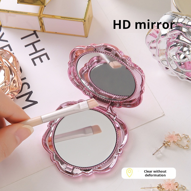 Mini espejo portátil Retro con - Beauty Flower Makeup reseña y precio