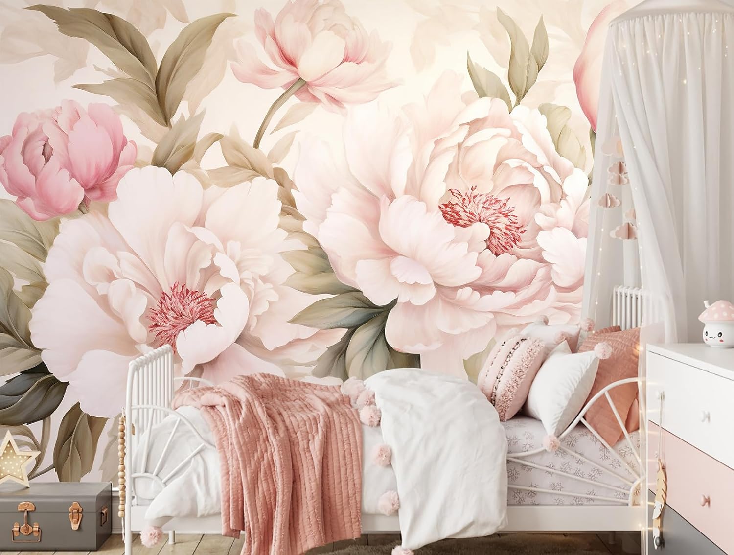 Elegante Mural Floral de Peoní - Beauty Flower Makeup reseña y precio