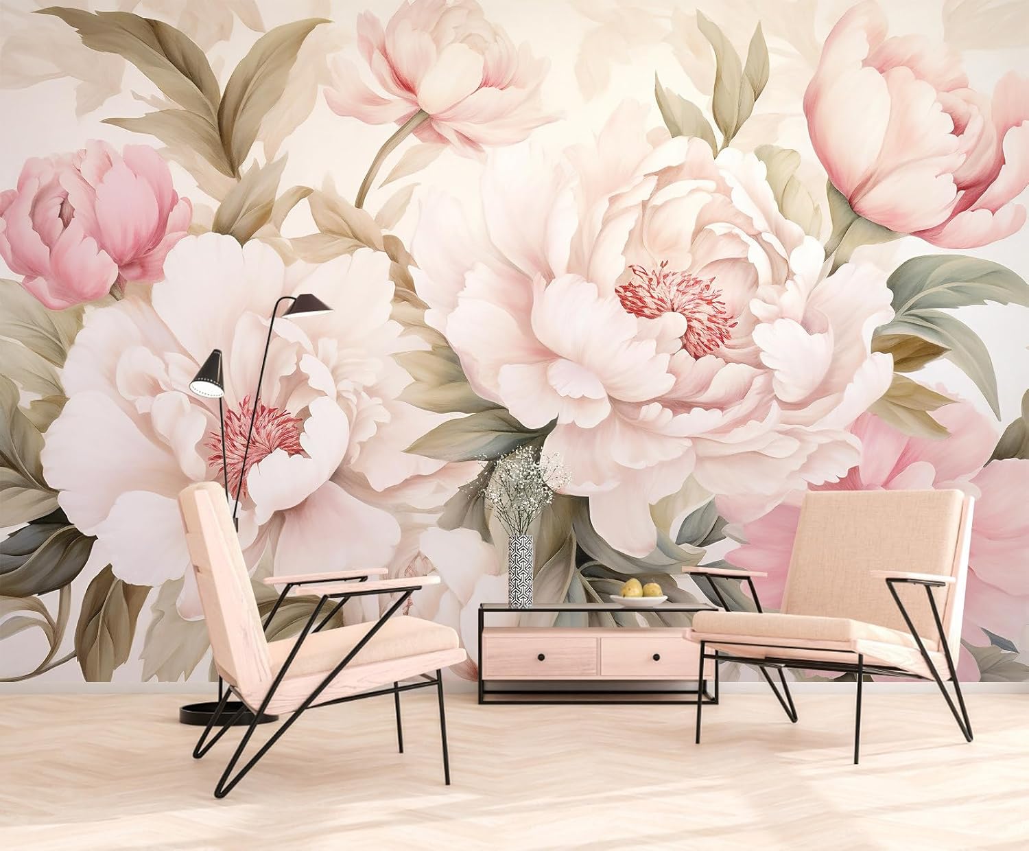 Elegante Mural Floral de Peoní - Beauty Flower Makeup reseña y precio