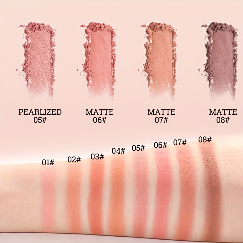 Paleta de rubor mate de 8 colo - Beauty Flower Makeup reseña y precio